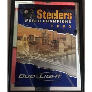 Bud Light/Pittsburgh Steelers Mirror